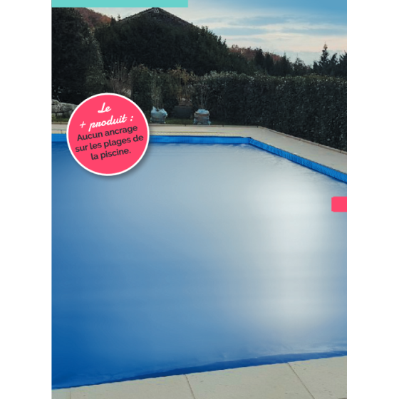 Bâche couverture piscine d'hivernage - Ronde ou rectangulaire - La