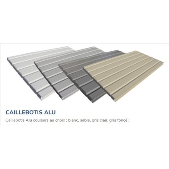 Caillebotis Aluminium SOFATEC (930 x 500 x 28mm) pour volet immergé de piscine référence : MERCIER