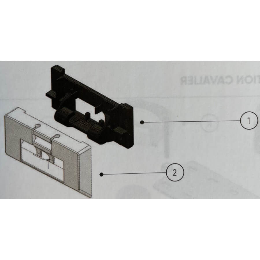 Embase d'attache volet Pushlock D de la marque DEL