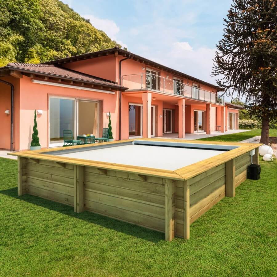 Piscine Urbaine 4.20 x 3.50 myPOOL hors-sol en bois sans autorisation de construction