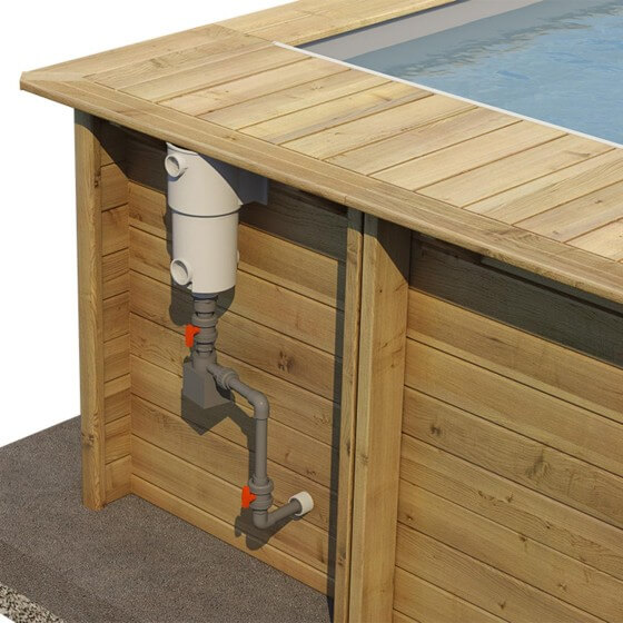 Piscine Urbaine 4.20 x 3.50 myPOOL hors-sol en bois sans autorisation de construction