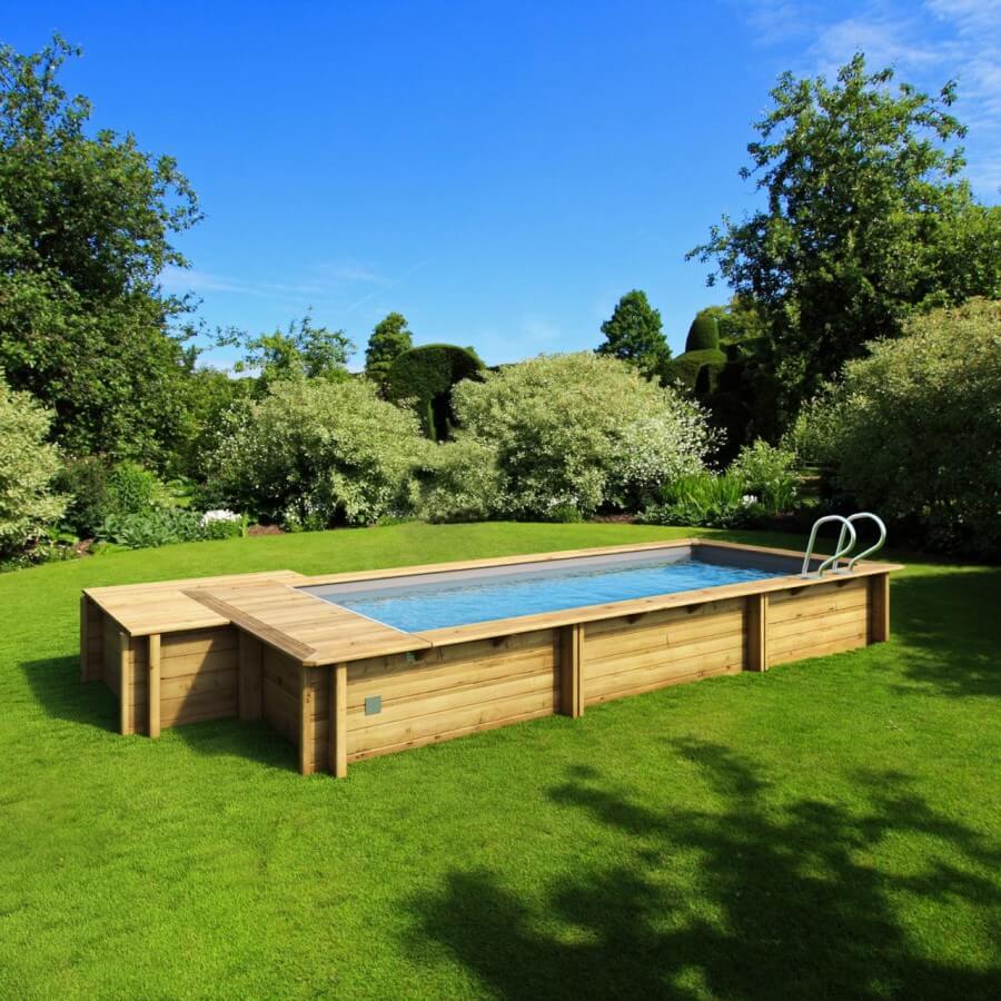 Piscine Urbaine 6.00 x 2.50 myPOOL hors-sol en bois sans autorisation de construction