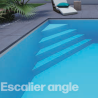 Kit escalier d'angle sans béton ESCABLOC pour piscine