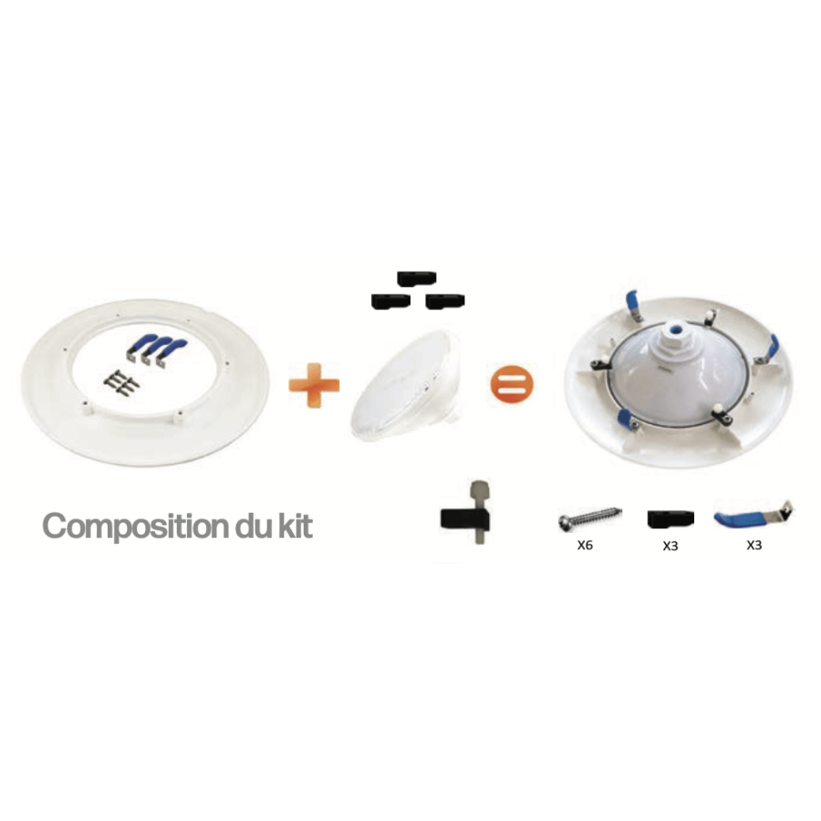 Kit Rénovation pour projecteur Lampe PAR56 ECOPROOF SEAMAID toutes niches