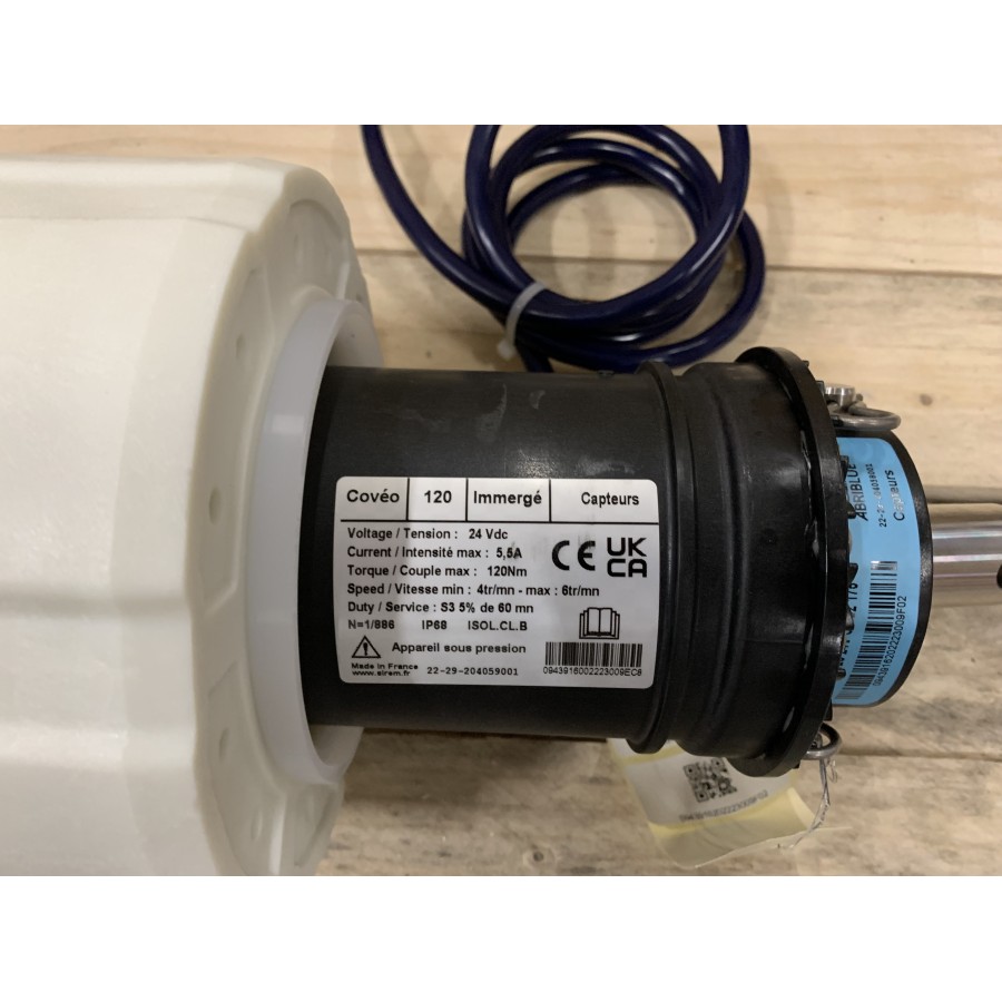 Moteur immergé COVEO axial 120 NM 24 V Avec Fin de Course AS POOL