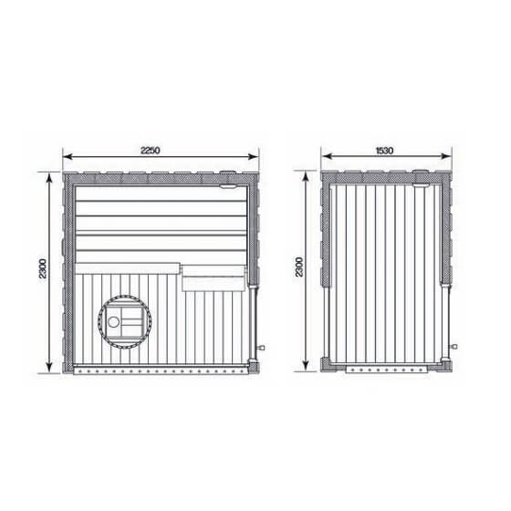 Sauna-HARVIA-outdoor-Legend-dimensions