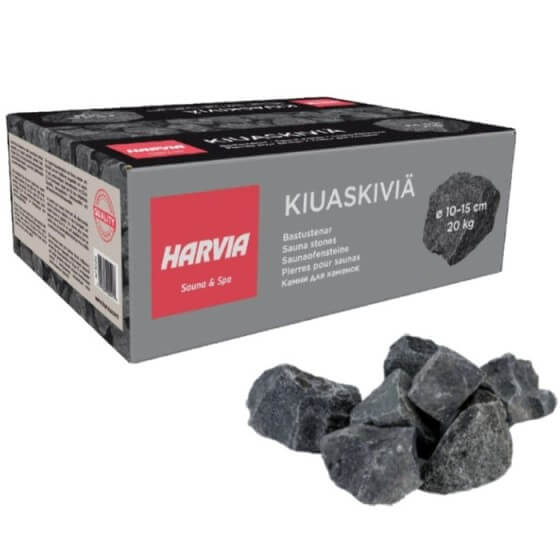 Pierres de Sauna - 20kg Ø10 -15cm ou inférieur à 10cm - pour Sauna HARVIA