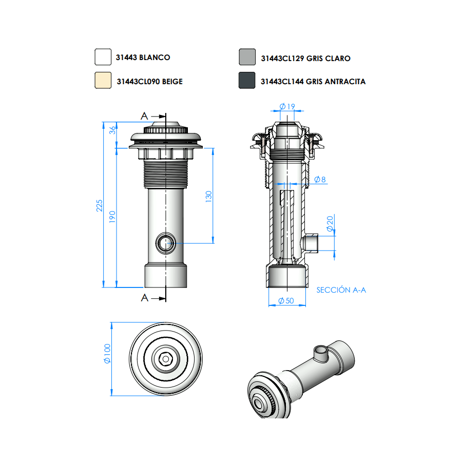 schéma Kit hydromassage liner avec venturi