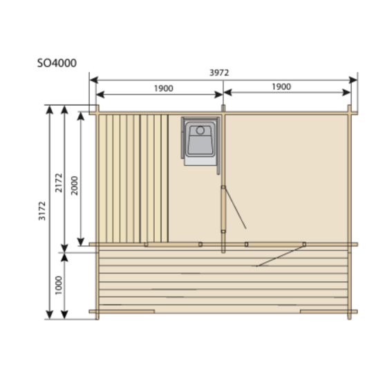 Sauna d'extérieur modèle KEITELE de chez HARVIA